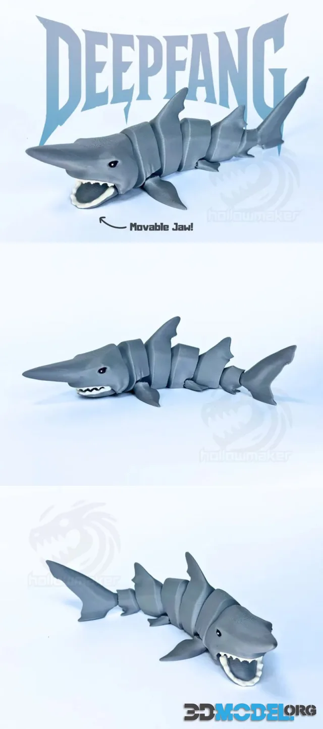 Deepfang - Articulated Goblin-Shark – Printable