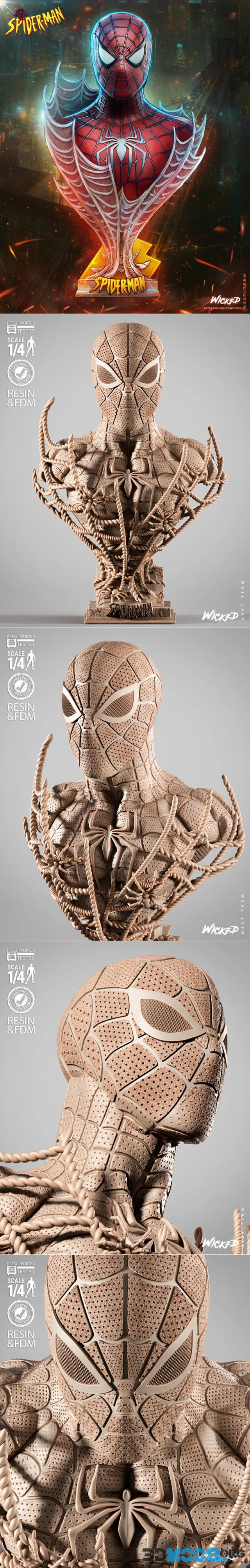 WICKED - Spiderman 2025 Portrait Bust – Printable