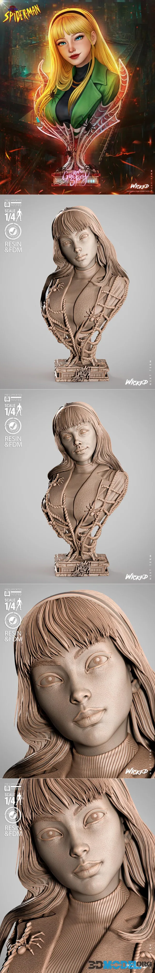 WICKED - Gwen Stacy Portrait Bust – Printable
