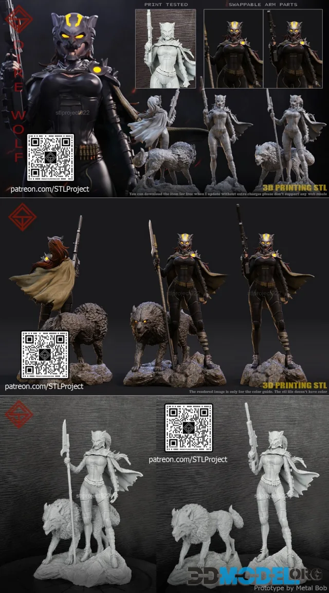 STL Project - Dire Wolf – Printable
