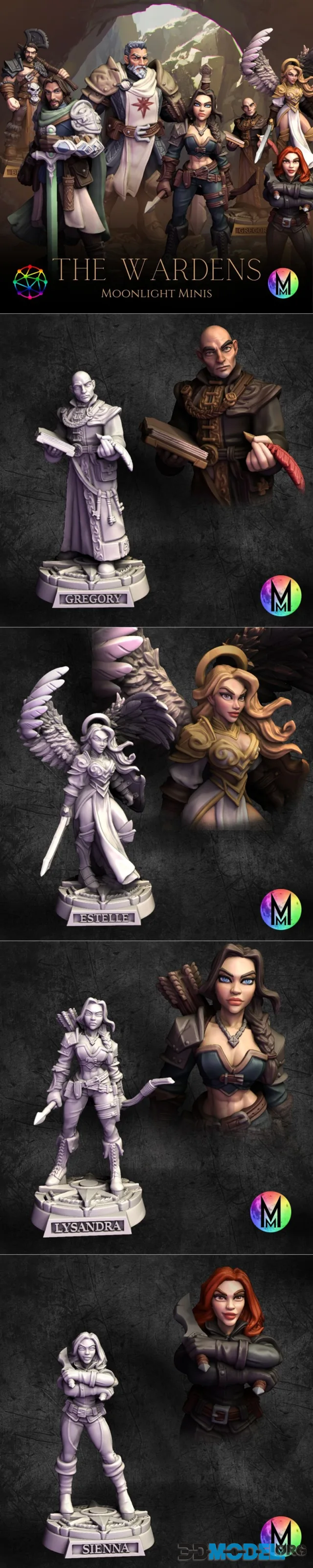 Moonlight Minis - Wardens – Printable