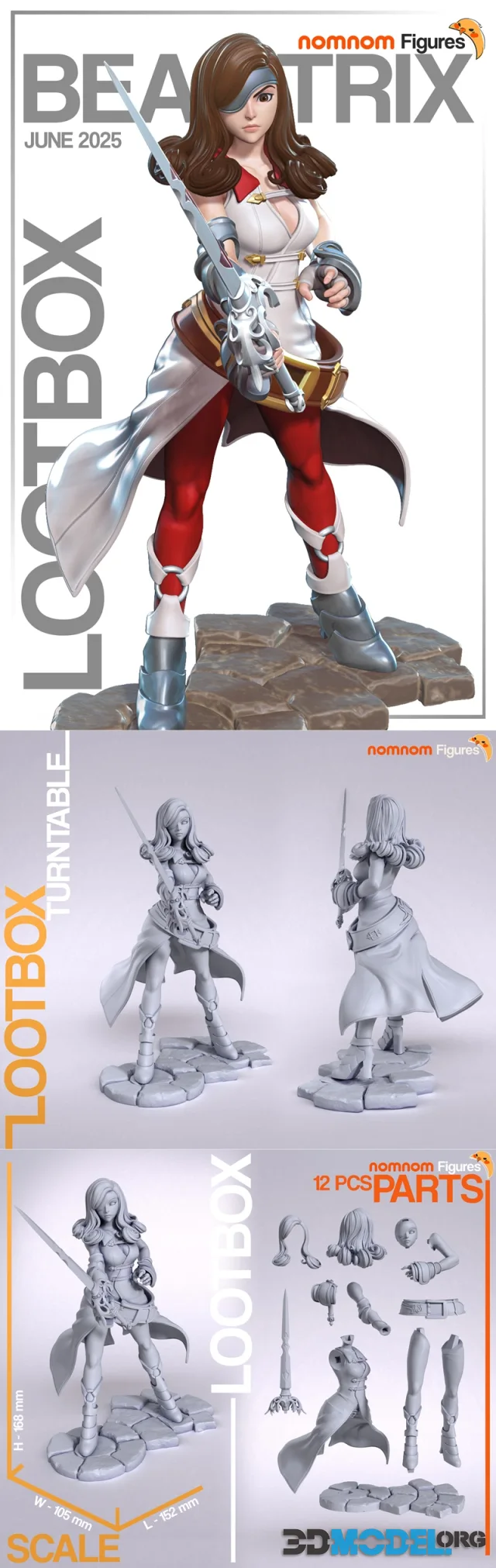 Nomnom Figures - Beatrix - Final Fantasy IX – Printable
