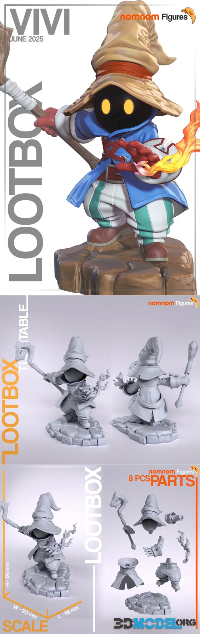 Nomnom Figures - Vivi Ornitier - Final Fantasy IX – Printable