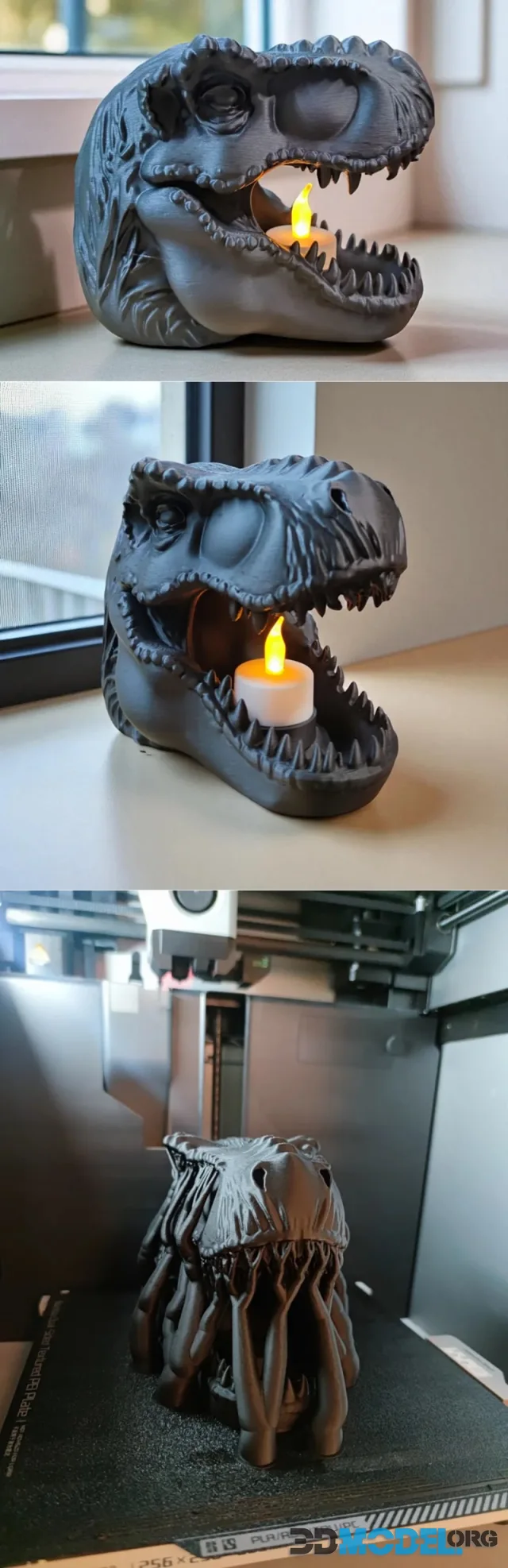 T-Rex Candle Holder–Prehistoric Lighting – Printable