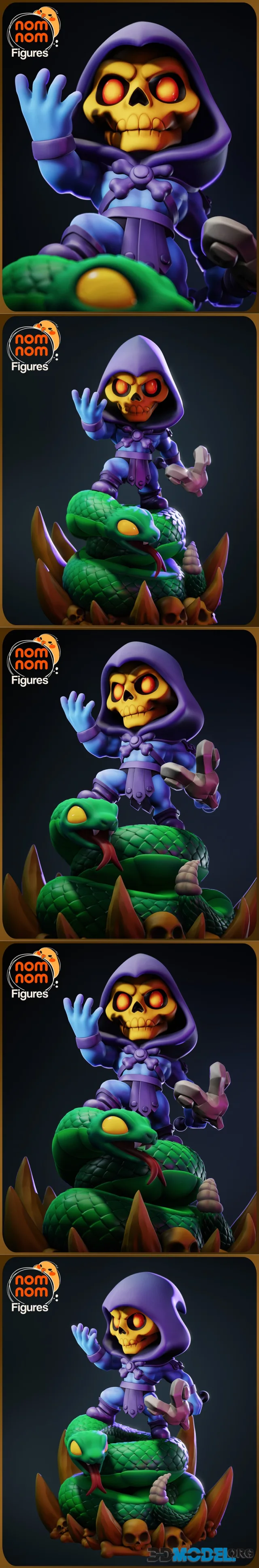 Nomnom Figures - Chibi Skeletor - He-man – Printable