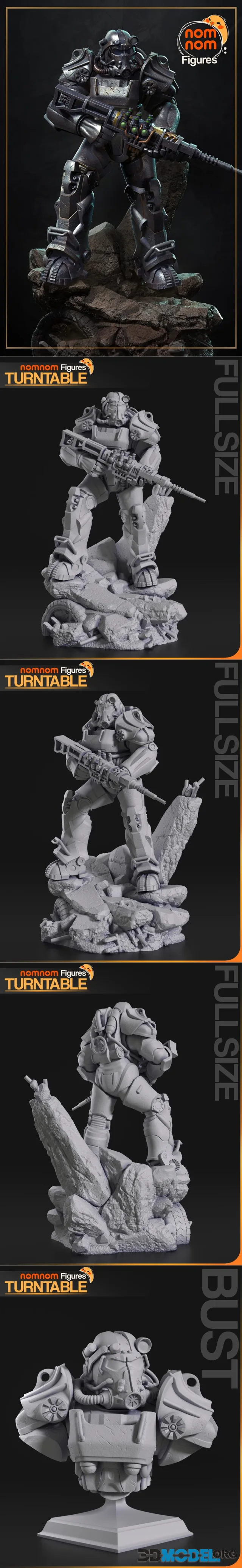 Nomnom Figures - T-60 Power Armor - Fall out 4 – Printable