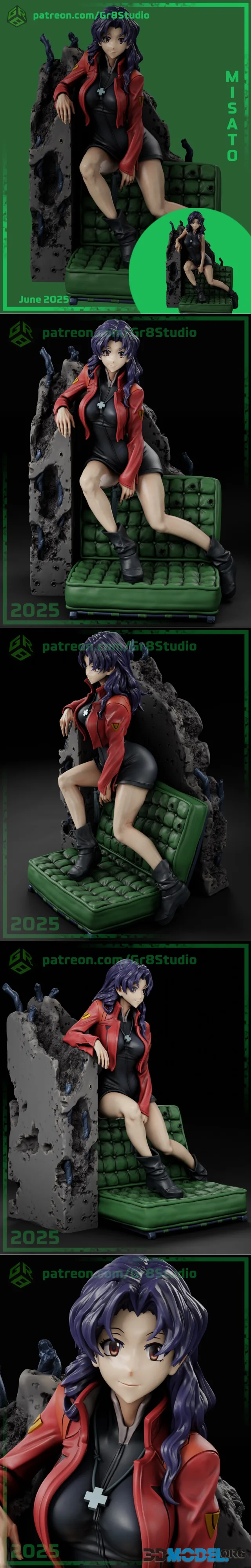 Gr8Tech - Neon Genesis Evangelion - Misato Katsuragi – Printable