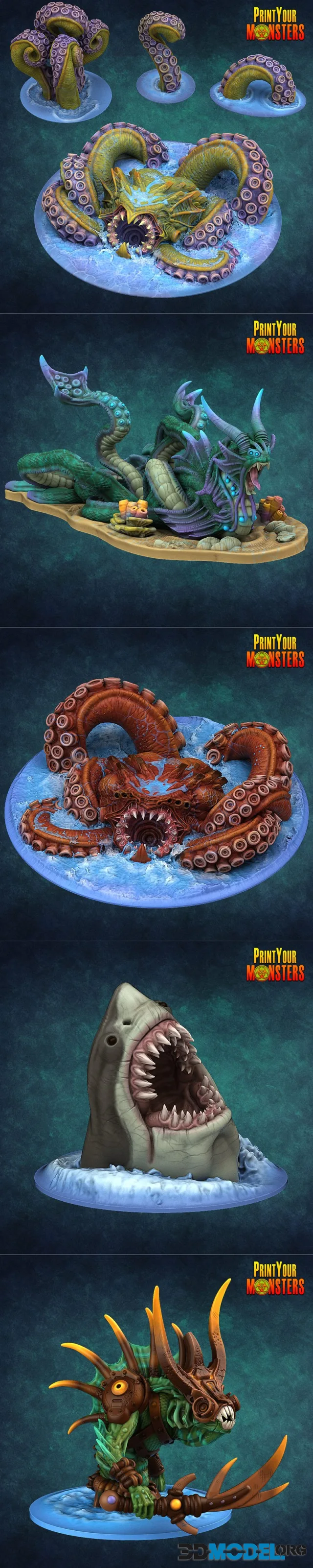 PrintYourMonsters - Vol.01 - OCEAN PACK – Printable
