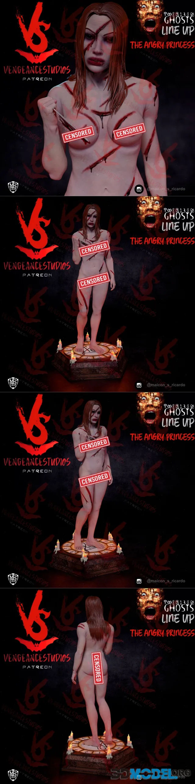 VS3D - The Angry Princess (13 Ghosts) – Printable