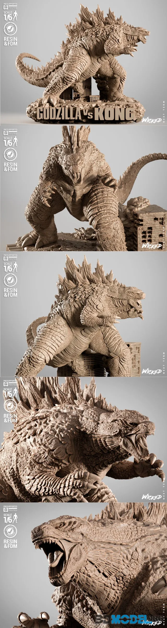 WICKED - Godzilla Sculpture – Printable