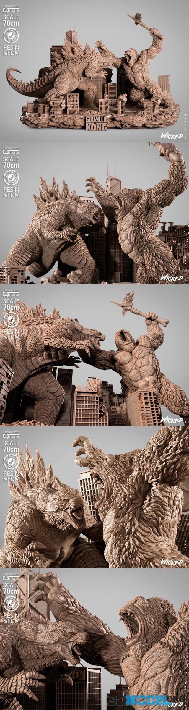 WICKED - Godzilla vs Kong Diorama – Printable