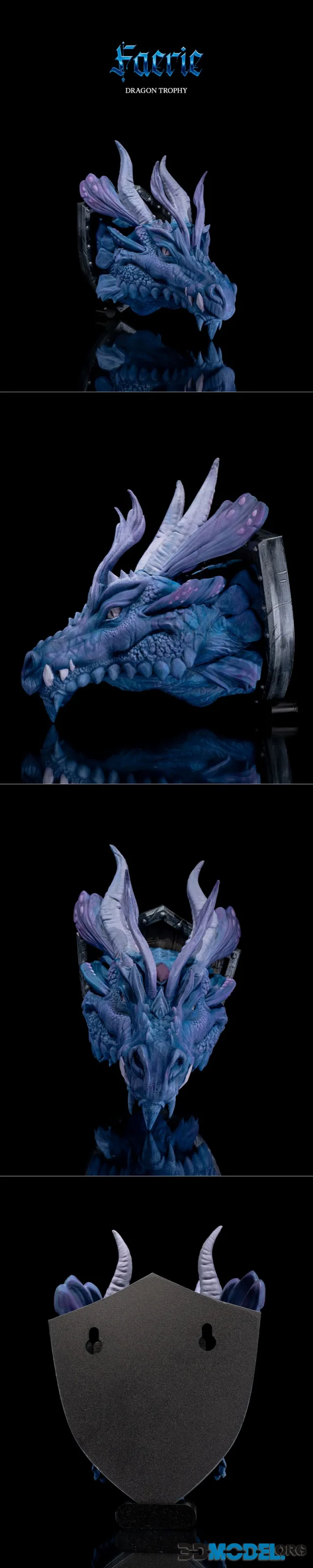 STLflix - Wall Mount - Faerie Dragon Trophy – Printable