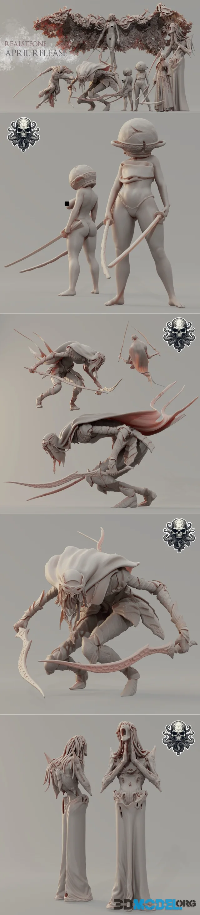Realsteone Miniatures April 2024 – Printable