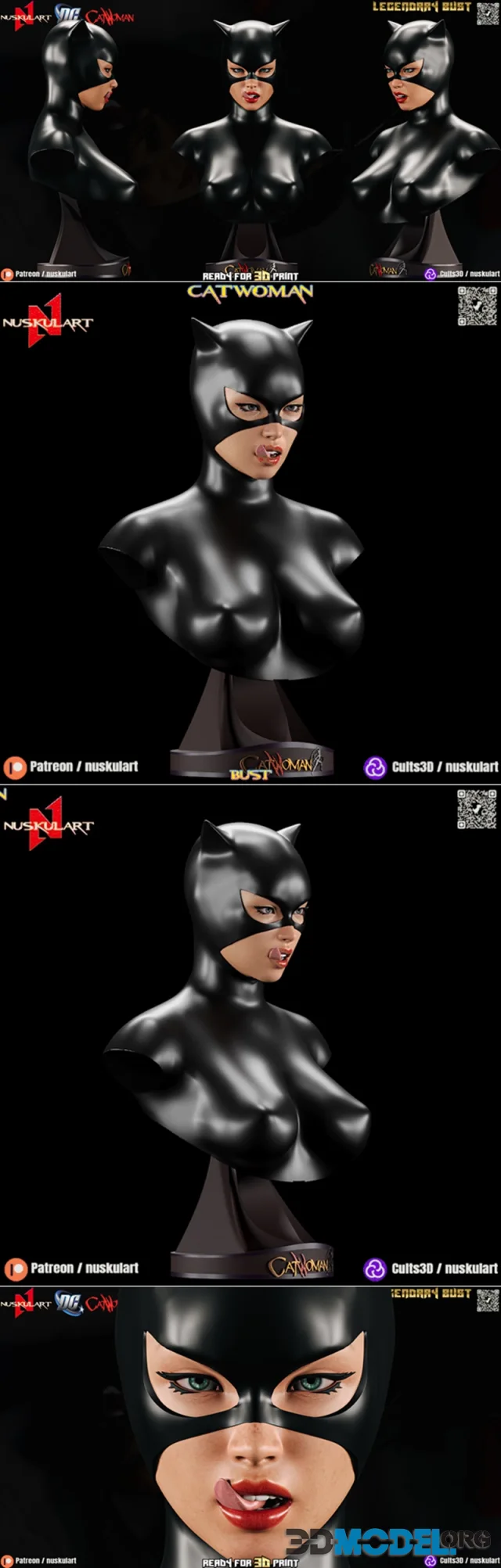 Nuskul Art - Catwoman - Dc Universe - Collectible Legendary Bust – Printable