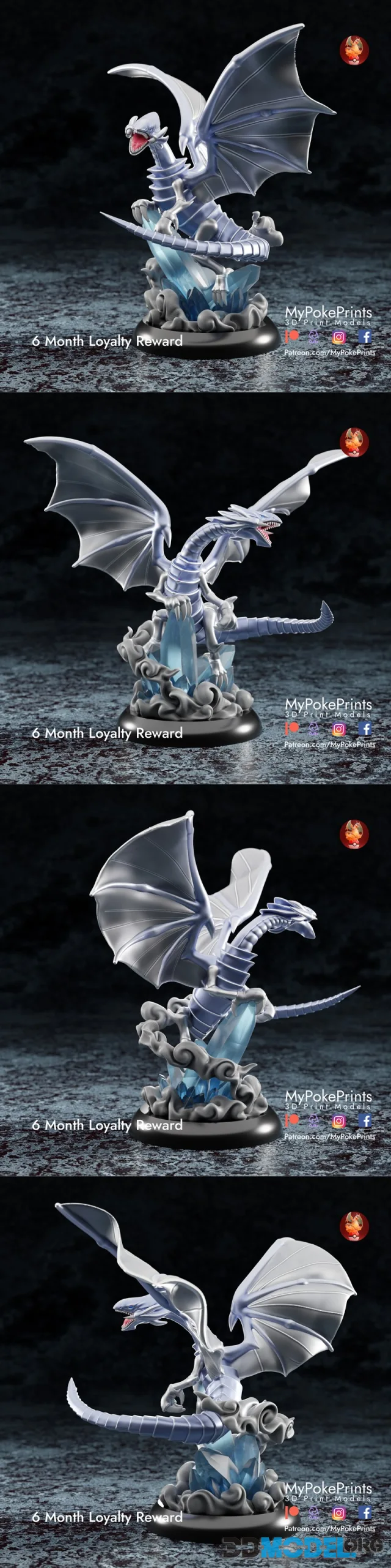 Blue Eyes White Dragon – Printable