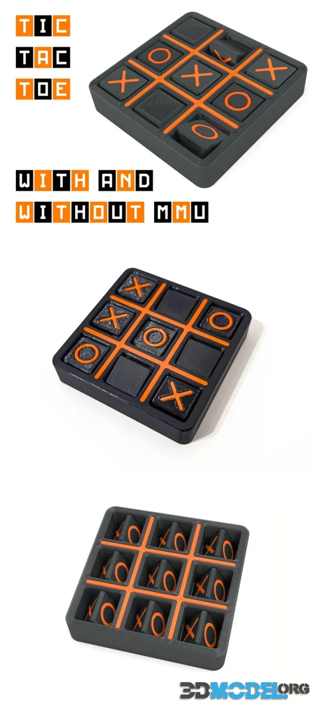 Tic Tac Toe - Pocketable and All-in-One – Printable