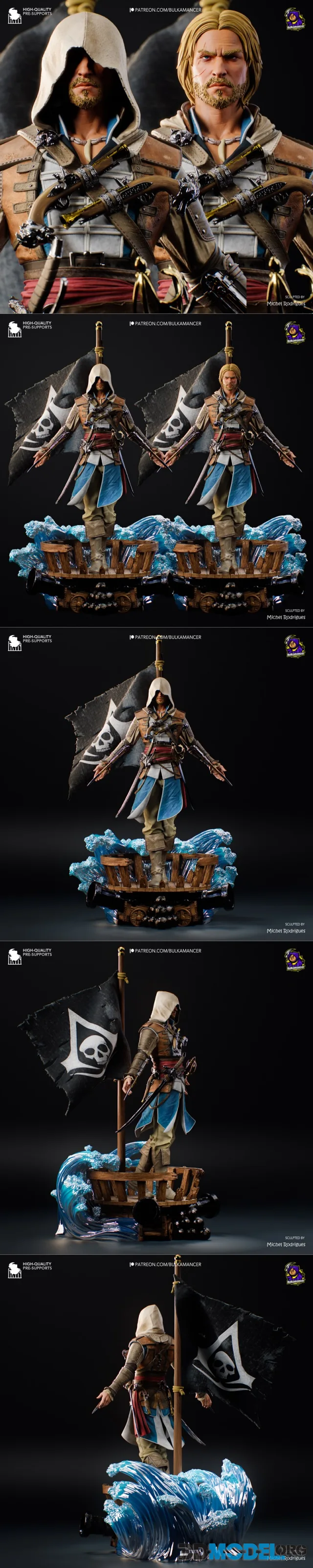 Bulkamancer Sculpts - Edward Kenway - Assassin's Creed - Black Flag – Printable