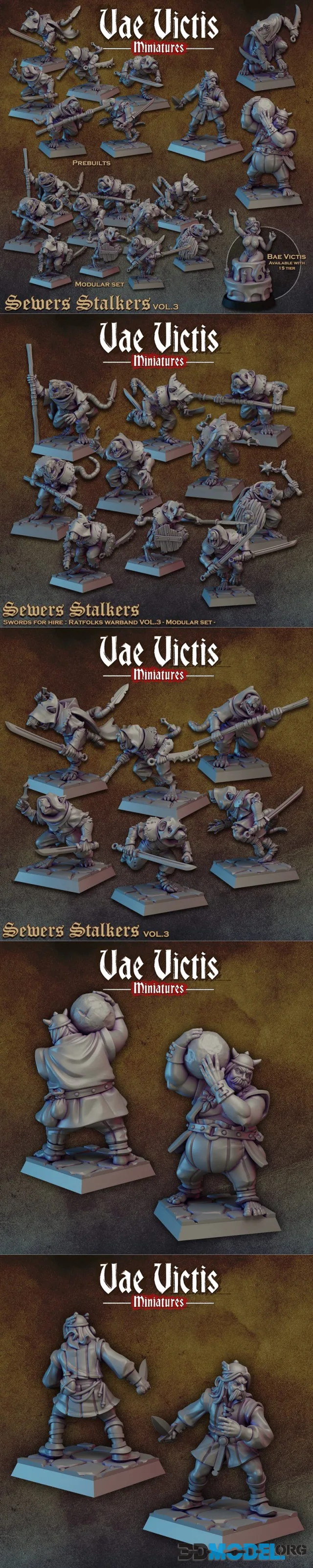 Vae Victis Miniatures - Sewers Stalkers vol.3 May 2025 – Printable