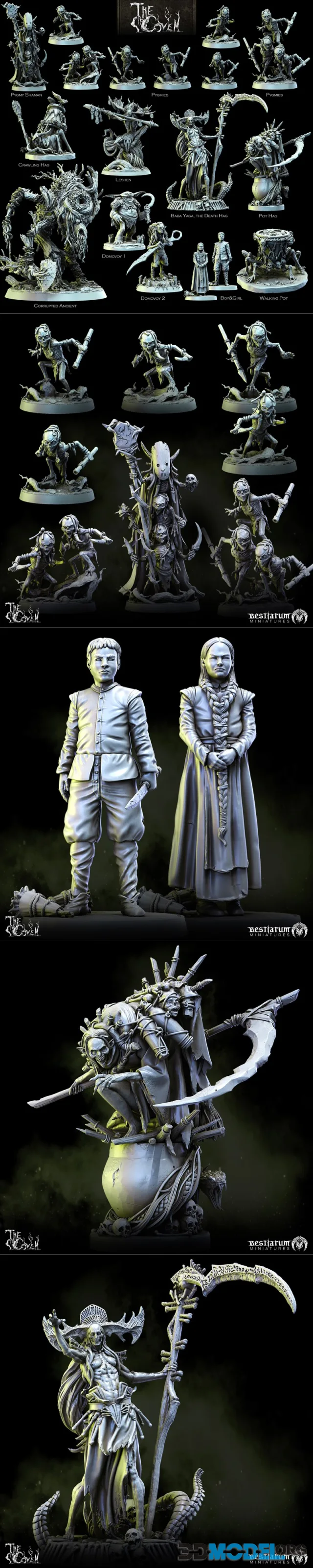 Bestiarum Miniatures - The Coven Collection – Printable