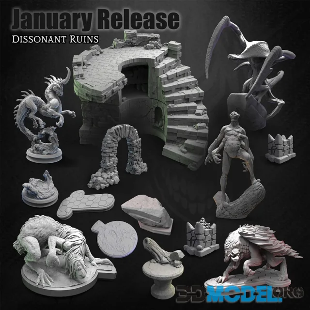 Grinning God - Dissonant Ruins – Printable