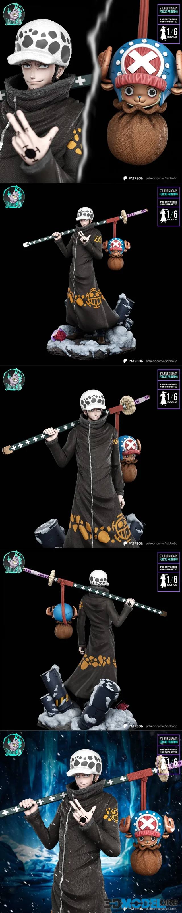 Kaidan - Trafalgar Law & Chopper – Printable