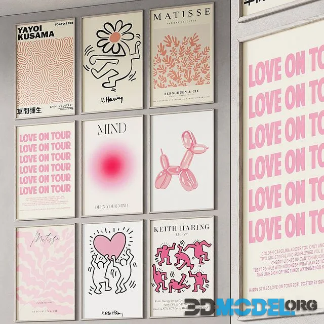256 frame models 01 pink vibe posters 01