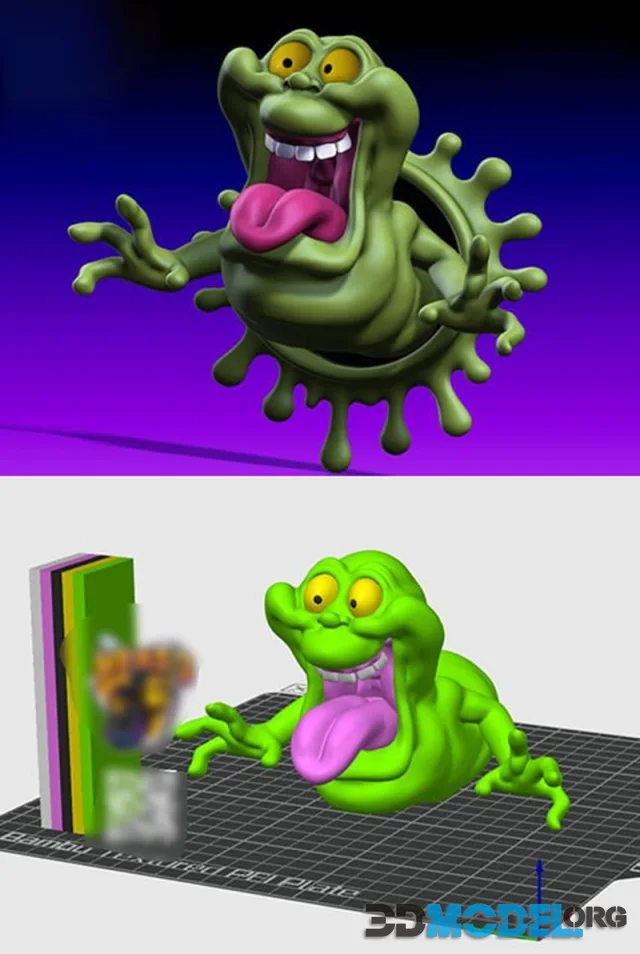 Hex3D - Stylized Slimer – Printable