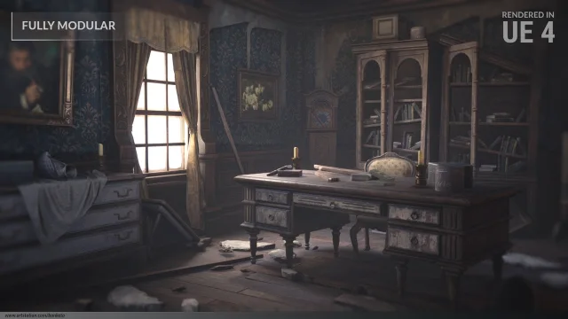 Abandoned Mansion _ Fully Modular Asset Pack