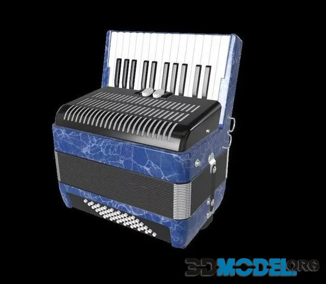 Accordion Low-poly (PBR)