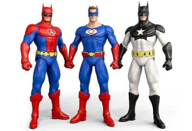 Action Figure Set Low-poly (PBR)