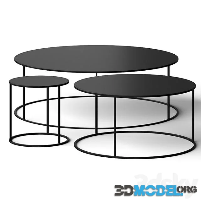 ADRIANI E ROSSI EDIZIONI ROUND METAL COFFEE TABLE