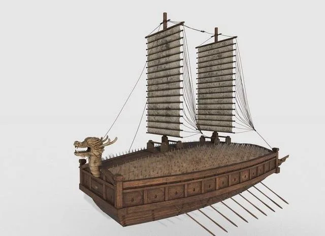 Ancient Korean turtle boat in Jinhae (PBR)