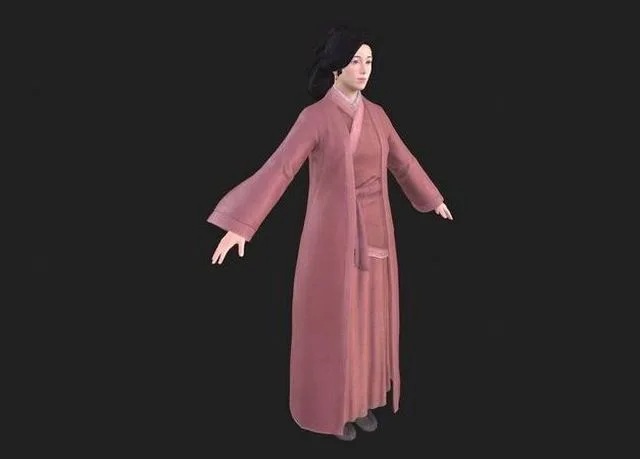 Ancient women with animation Low-poly (PBR)