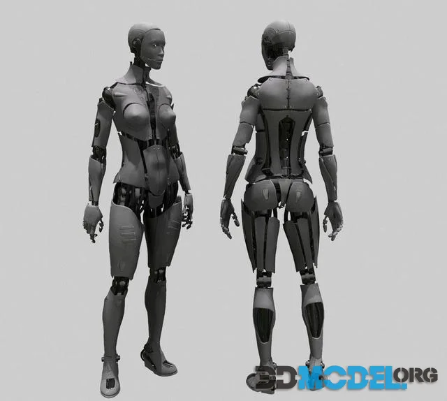 Android Female Low-poly (PBR)