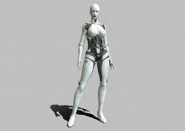 Android Girl Low-poly (PBR)