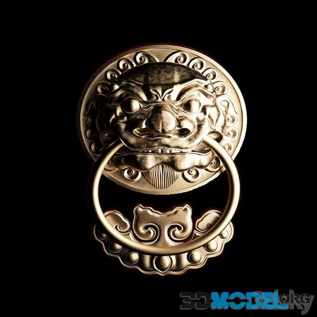 Antique lion head