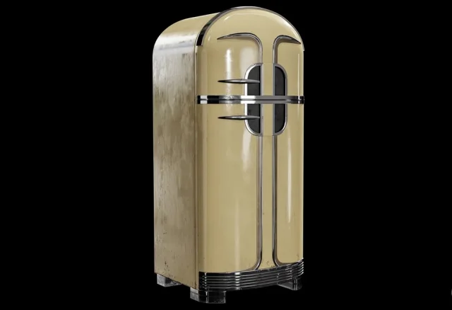 Art Deco Fridge ( Art Deco Fridge Fridgee 3D Model Kitchen Decoration )