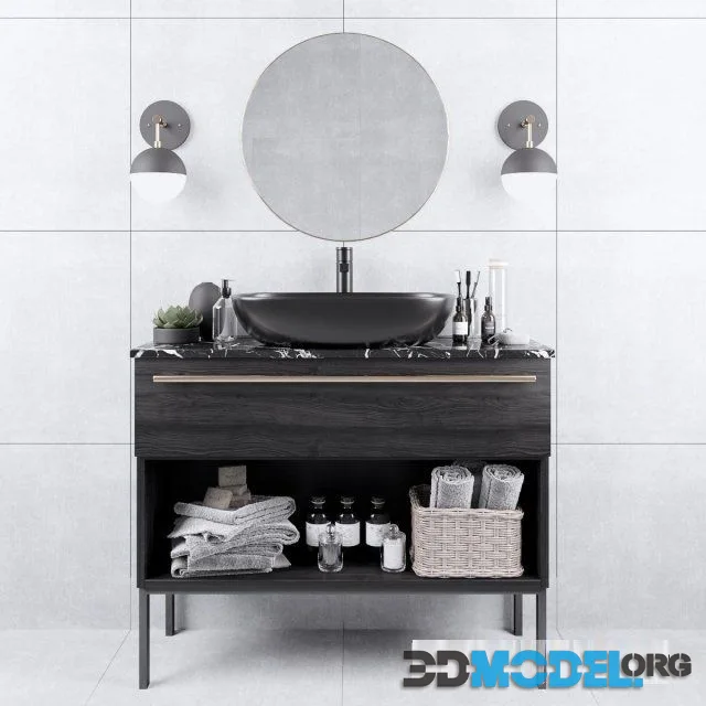 Bathroom set 1 with decor