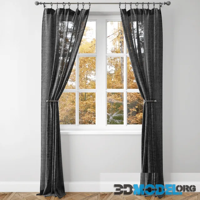 Belgian flax linen sheer drape 2 - Pottery Barn
