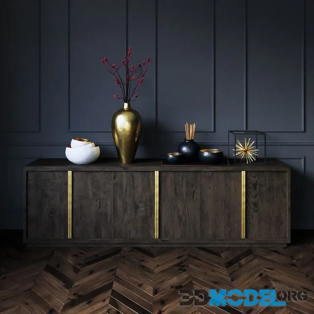 Bezier panel 6-door sideboard RH