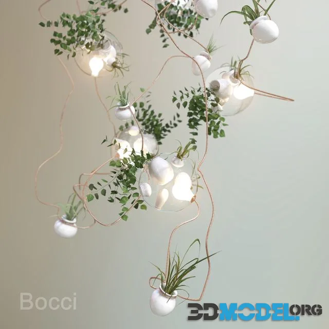 Bocci Pendant light with ampelous plants