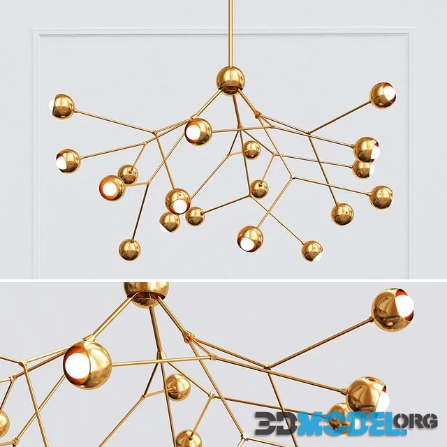 Boom Brass Chandelier