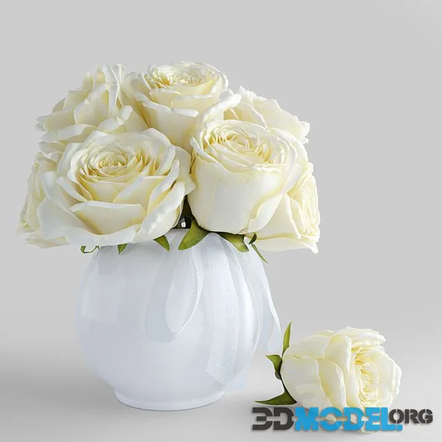 Bouquet of white roses