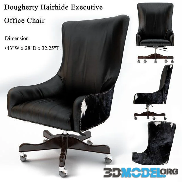 Brindle, Dougherty Hairhide Executive Office Chair, Working chair