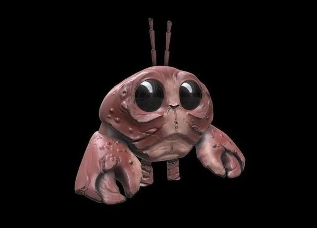 Cartoon Mr Crab Low-poly (PBR)