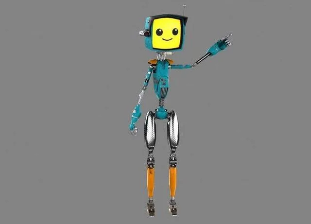 Cartoon Telebot Low-poly (PBR)