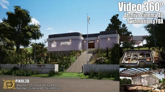 Casa del Cerro project Low-poly (pbr)