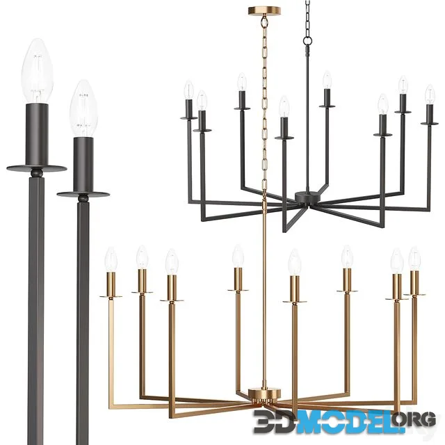 Chandelier Cohen – Brass & Black
