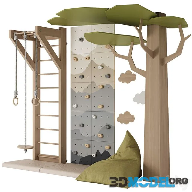 Children's play area 5 with tree
