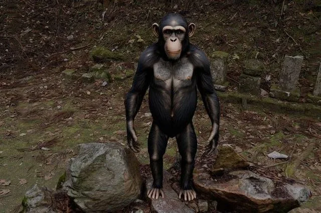 Chimpanzee Character – Realistic – Rigged – Animated for Games Low-poly (PBR)